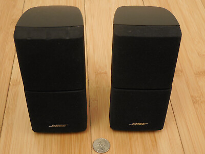 #ad Bose Dual Double Cube Speakers pair Acoustimass Lifestyle Mountable Surround $49.99
