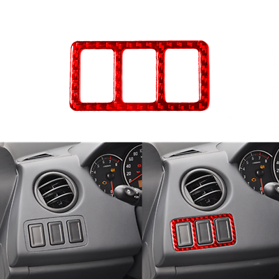 #ad Carbon Fiber Driver Side Button Surround Cover Trim For Suzuki Grand Vitara red $9.96
