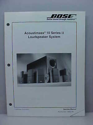 #ad Bose Acoustimass 10 Series II Original Service Manual Free Shipping $21.00