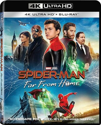 #ad Spider Man: Far From Home 4K Ultra HD Blu ray 2019 NEW NO SLIPCOVER $12.99