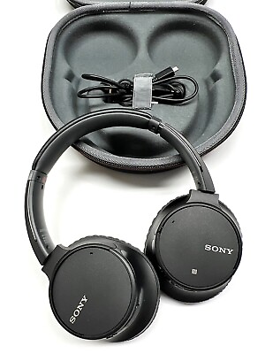 #ad Sony Wireless Bluetooth Noise Cancelling Headphones Mic for Phone Call w Case $65.00