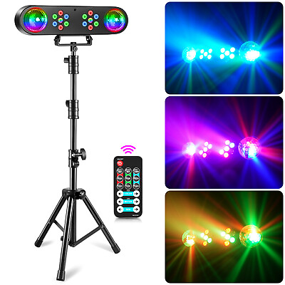 #ad DJ Lights w Stand Telbum Party Bar Mobile Stage Light Set Sound Remote Control $85.49