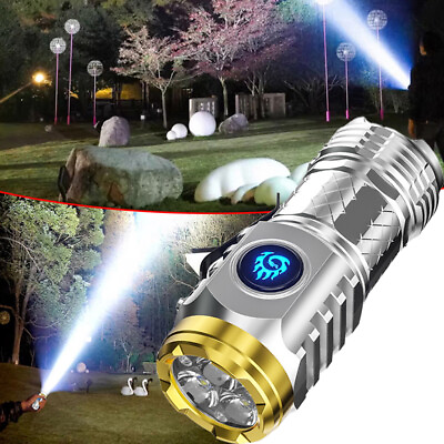 #ad Three Eyed Monster Mini Super Flashlight Outdoor Travel Torch Campings Silver US $6.75