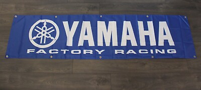 #ad Yamaha Banner Flag Big 2x8 feet Motorcycle Factory Racing MotoGP Biker $16.17