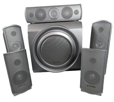 #ad Panasonic SB W680 Subwoofer amp; 5 Home Speakers SB FS680 SB FS681 SB PC680 $59.99
