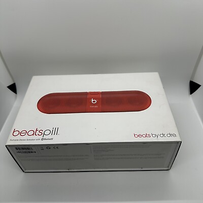 #ad Beats by Dr. Dre Pill Portable Wireless Speaker ML4Q2PA A Bluetooth Red Used $125.00