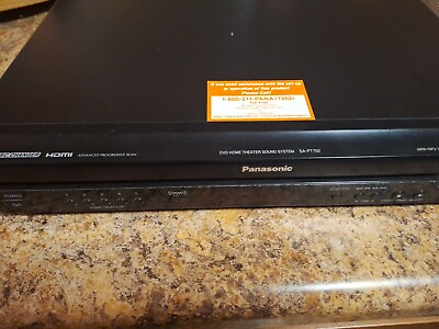 #ad Panasonic SA PT750 Home Theater Receiver 5 Disc DVD Changer W Transmitter $61.00