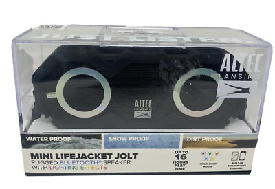 #ad Altec Lansing Mini LifeJacket Jolt Portable Bluetooth Speaker with Lights Black $39.97