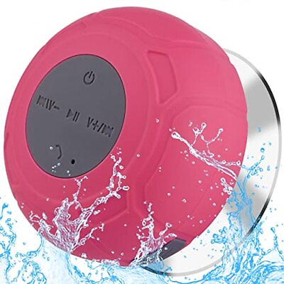 #ad Bluetooth Shower Speaker Waterproof Wireless Speaker w Suction Cup for Bathroom $19.70