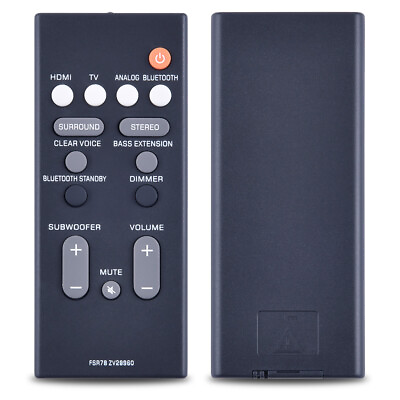 #ad New FSR78 ZV28960 Remote Control For Yamaha Soundbar YAS 106 ATS 1060 YAS 107 $8.69