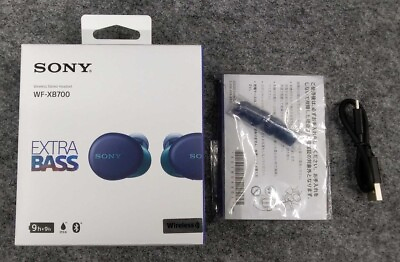 #ad SONY Bluetooth Wireless Earphone EXTRA BASS WF XB700 L Navy Blue $80.47