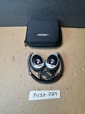 #ad Bose OE On Ear Headphones Wired Foldable Triport COMPACT Silver Black Case $29.90