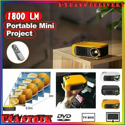 #ad A2000 Mini Miniature Children Movie Projector 1080P Home Theater Yel US Plug $58.61
