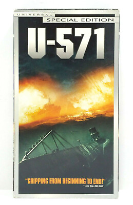 #ad U 571 VHS 2001 Special Edition Matthew McConaughey Jon Bon Jovi TESTED WORKS $5.89
