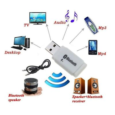 #ad Car USB Bluetooth Wireless Stereo Audio Music Speaker Receiv Adapter us $1.42