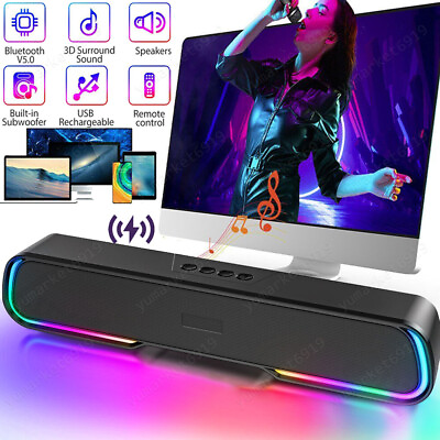 #ad Powerful Bluetooth TV Sound Bar Home Theater Subwoofer Soundbar Stereo Speaker $19.25