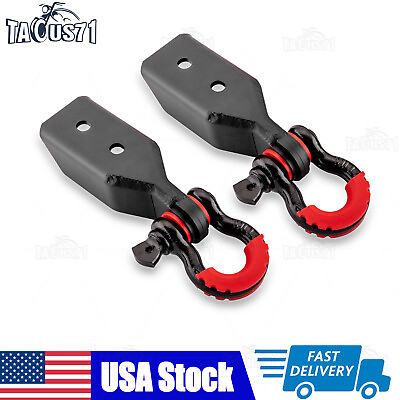 #ad Fit 2007 2021 Toyota Tundra Tow Hook 3 4quot; D Ring Shackles Bracket Receiver Kit $79.99