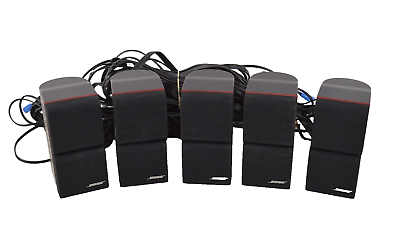 #ad Set of 5 Bose Redline Double Cube Swivel Speakers w All Cables Lifestyle TESTED $152.99