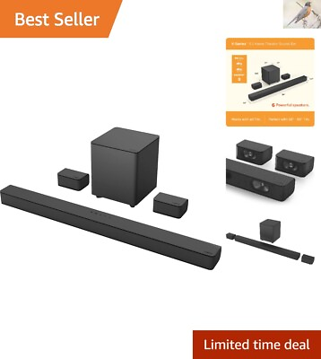#ad V Series 5.1 Home Theater Sound Bar with Dolby Audio Bluetooth Wireless Sub $392.97