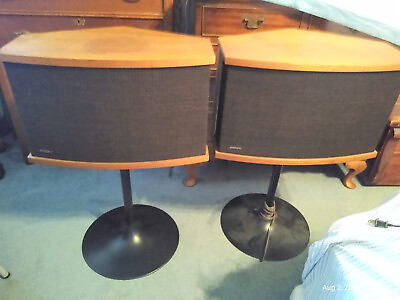 #ad #ad PAIR OF BOSE 901 SERIES V SPEAKERS WITH STANDS NO EQUALIZER BOTH WORK $425.00