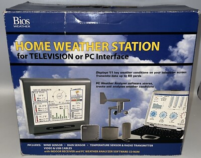 #ad BIOS Weather Wireless Home Weather Station for televesion PC New Open box $69.99
