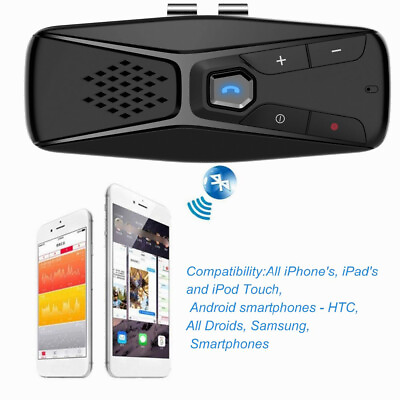 #ad Sun Visor Wireless Bluetooth 5.0 Handsfree Car Kit Speakerphone Speaker Phone US $14.89