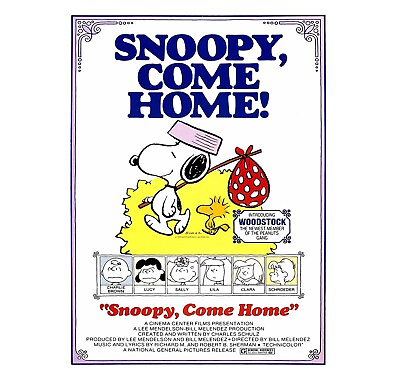 #ad Snoopy Come Home Movie Poster 24quot; x 36quot; $19.75