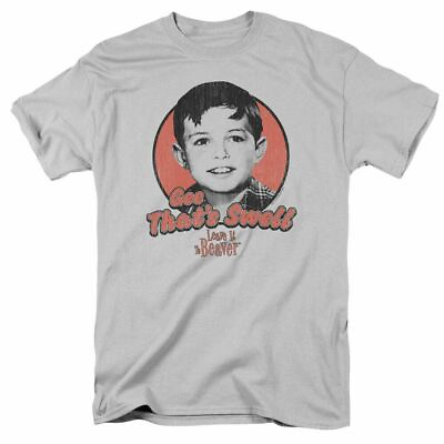 #ad Leave It To Beaver Swell T Shirt Mens Gee Thats Swell Licensed Classic TV Silver $17.49