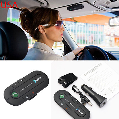 #ad Wireless Bluetooth Handsfree Multipoint Speakerphone Speaker Car Kit Visor Clip $12.90
