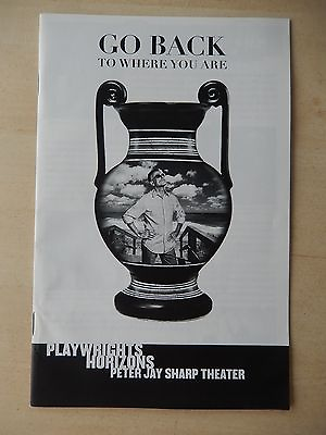 #ad 2011 Peter Jay Sharp Theatre Playbill Go Back To Where You Are Lisa Banes $15.96