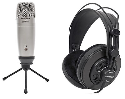 #ad Samson C01U ASMR Recording Streaming USB Microphone Mic Kit w Headphones $79.99
