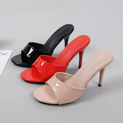 #ad Fashion Womens Summer High Heel Stilettos Sandal Casual Pumps Slippers Sz $40.99