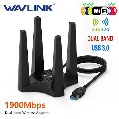 #ad 1900Mbps Long Range AC1900 Dual Band 2.4 5G Wireless USB 3.0 WiFi Adapter $27.79