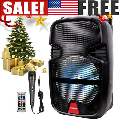 #ad Portable Audio Bluetooth Speaker Woofer Rechargeable Speaker w Mic USB FM Radio $42.99