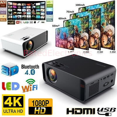 #ad #ad WIFI Smart Home Theater Cinema Projector LED 15000 Lumens 4k 1080P HD 3D Movies $85.79