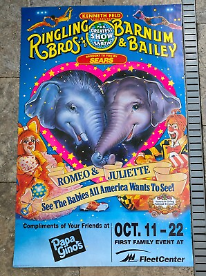 #ad 1995 Ringling Bros and Barnum amp; Bailey Circus Poster BOSTON 25quot; x 39quot; $44.99