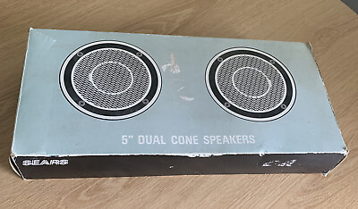 #ad VINTAGE SEARS 5quot; DUAL CONE SPEAKERS NOS MODEL 105A005 New In Box Missing Wires $15.75