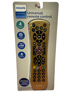 #ad NEW Phillips Universal Remote Control Sound Bar Streaming Player Audio Video $10.98