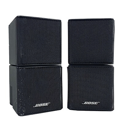 #ad Pair Of Bose Lifestyle Jewel Mini Double Cube Speakers Acoustimass Black No Cord $55.00