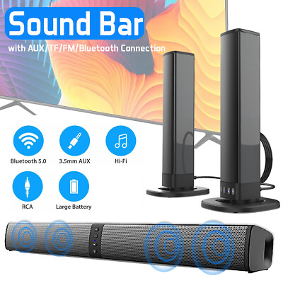 #ad Sound Bar for TV Bluetooth 5.0 Soundbar Surround Sound System for Home Theater $40.99
