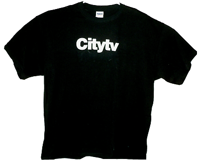 #ad Vintage CITY TV Toronto NEW 80s Original Authentic Black Logo T Shirt Size XL $39.88