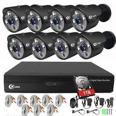 #ad XVIM 1080P 8CH DVR Security Camera System Outdoor Surveillance CCTV System $189.99