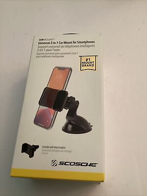 #ad #ad Scosche Car Phone Mount Universal 2 In 1 Includes Vent Mount Suction Cup Option $19.99