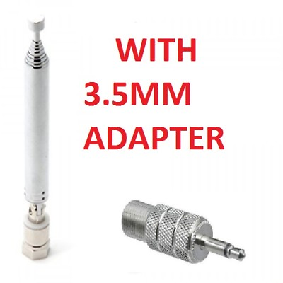 #ad F Type Telescopic Aerial Antenna with 3.5 Adapter Bose Wave Radio FM 10 Section $11.75