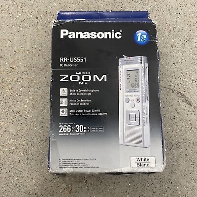 #ad Panasonic 1 GB Digital Voice Recorder VGC RR US551 $100.47