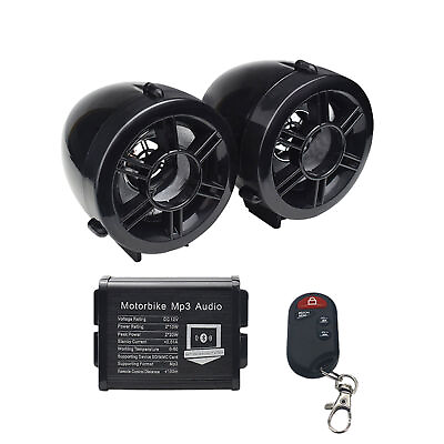 #ad Motorcycle Bluetooth Speakers amp; Anti Theft Alarm remote Waterproof 2.5quot; Speaker $27.30
