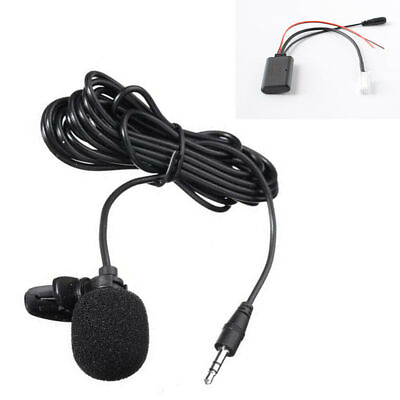 #ad Car Bluetooth Cable AUX Adapter Wireless Audio Phone Call Handsfree Microphone $13.98