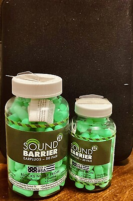 #ad Ear Plugs Sound Barrier Bell Shaped Pack Of 25 amp; 50 $10.00