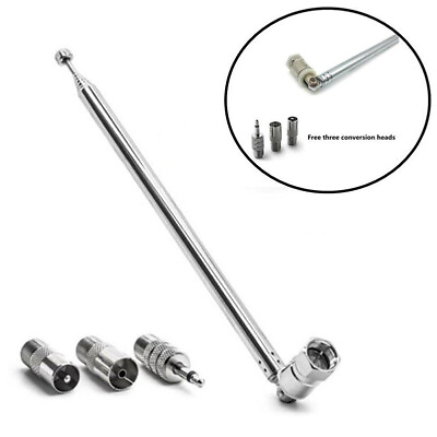 #ad F Type Telescopic Aerial Antenna with TV 3.5 Adapter for Bose Wave Radio FM $6.76