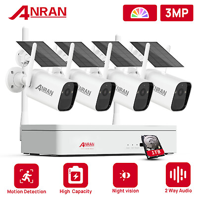 #ad ANRAN Wireless Security Camera Solar Battery System Wifi CCTV Outdoor Home 1TB $399.99